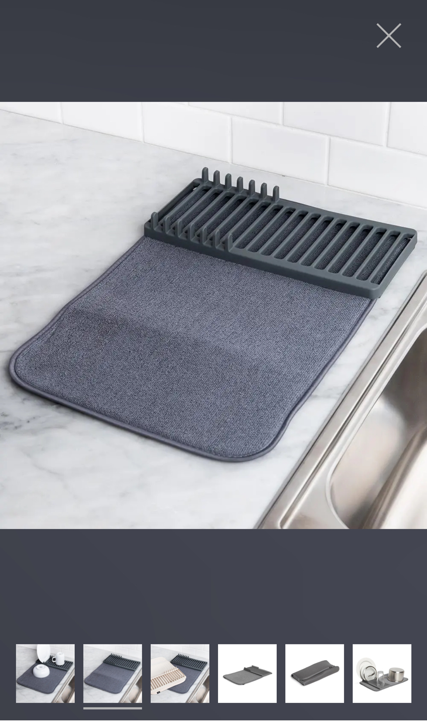 Umbra Udry Mini Microfibre Drying Mat with Rack (Charcoal) - photo 2