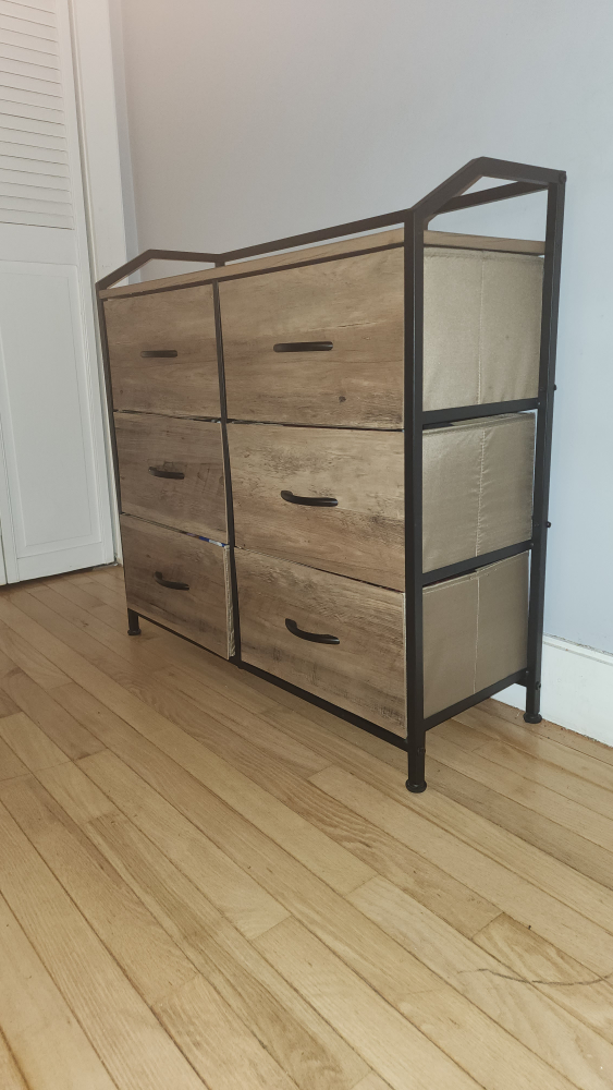 Stylish Bamboo Wood & Antique metal Dresser - photo 4