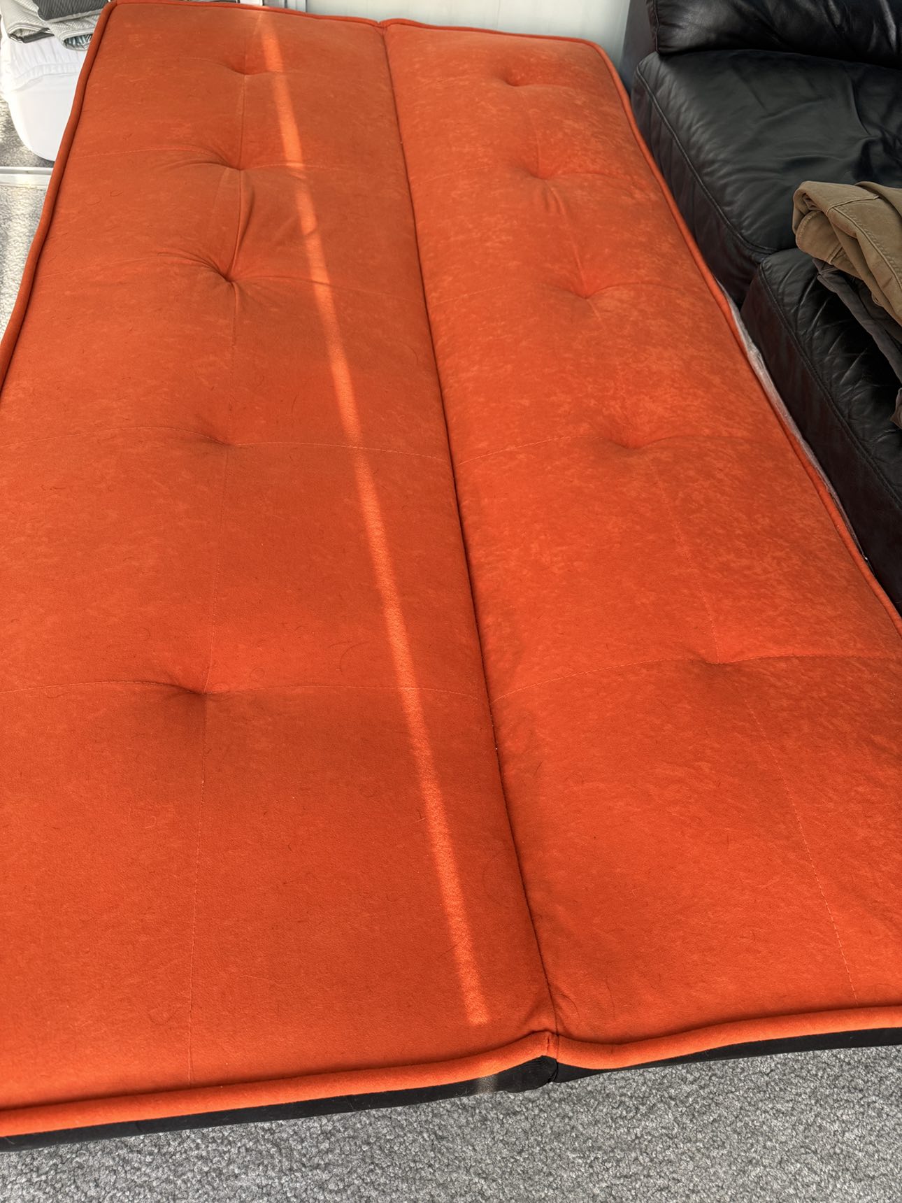 Orange 2 in 1 sofa (pick up only)