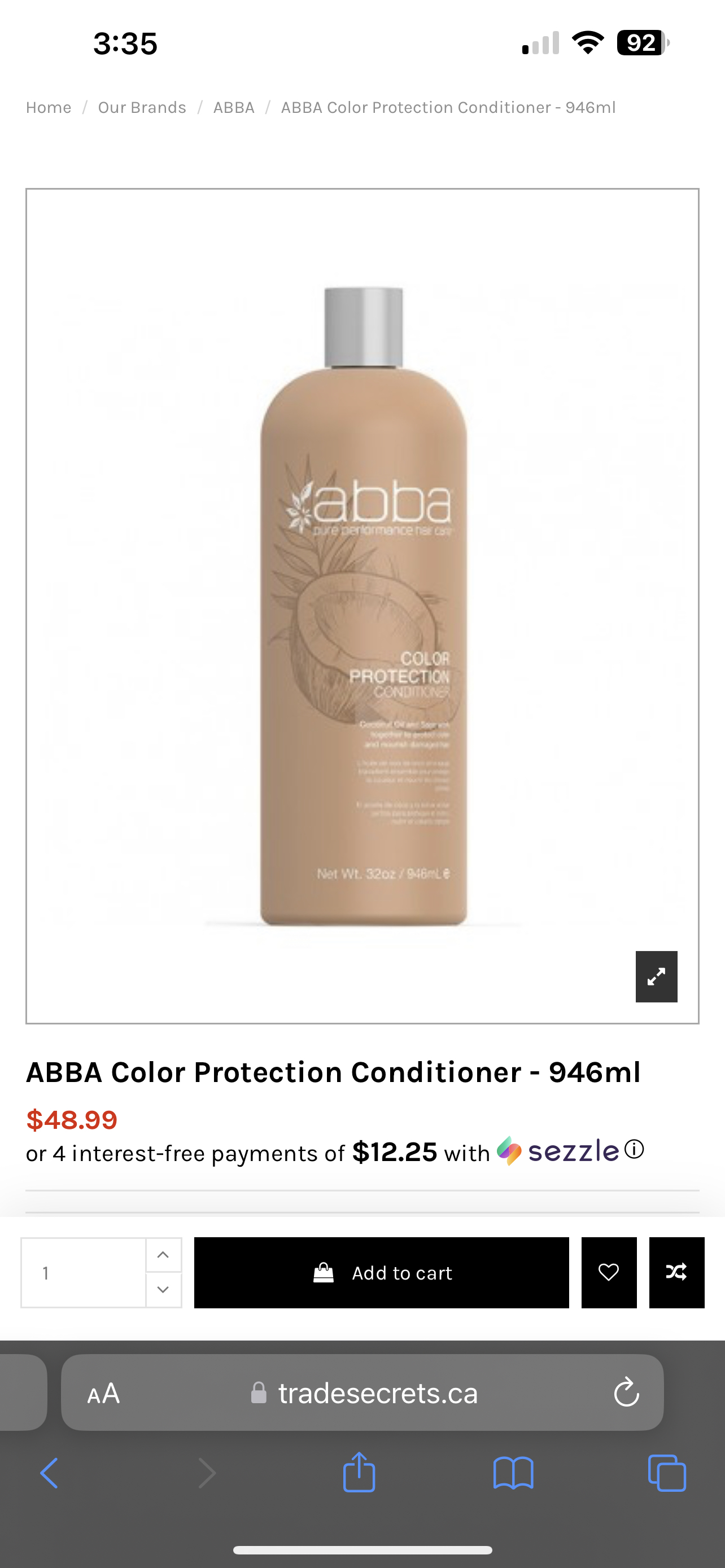 (Brand New) ABBA Color Protection Conditioner - 946ml - photo 2