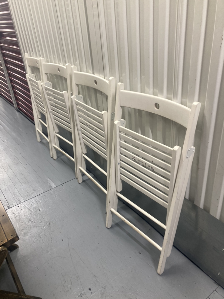IKEA White Terje Folding Chairs