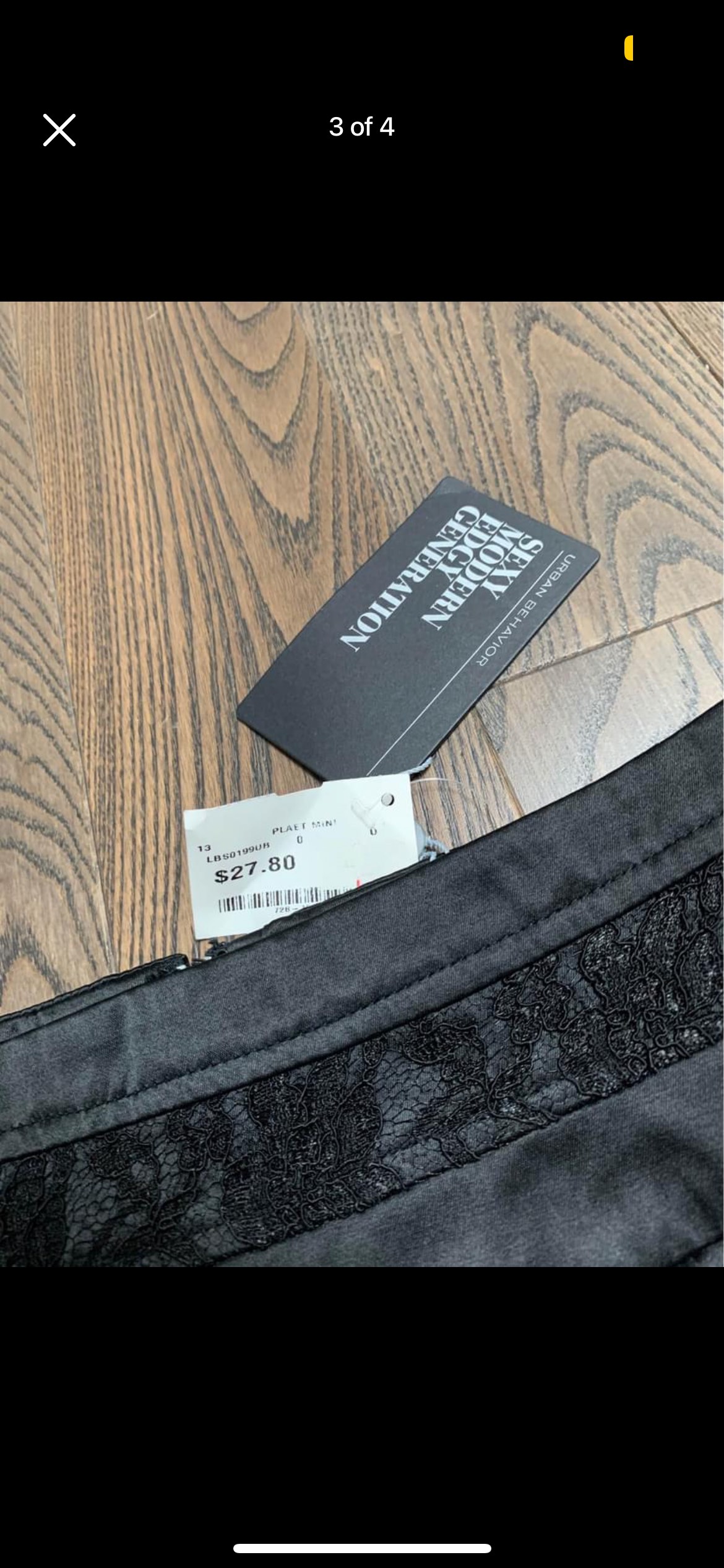 Black lace pocket skirt w tags (paid $27) image indicator(2)