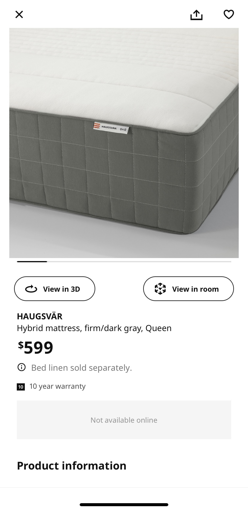 [PRICE CUT] IKEA Queen Mattress - photo 3