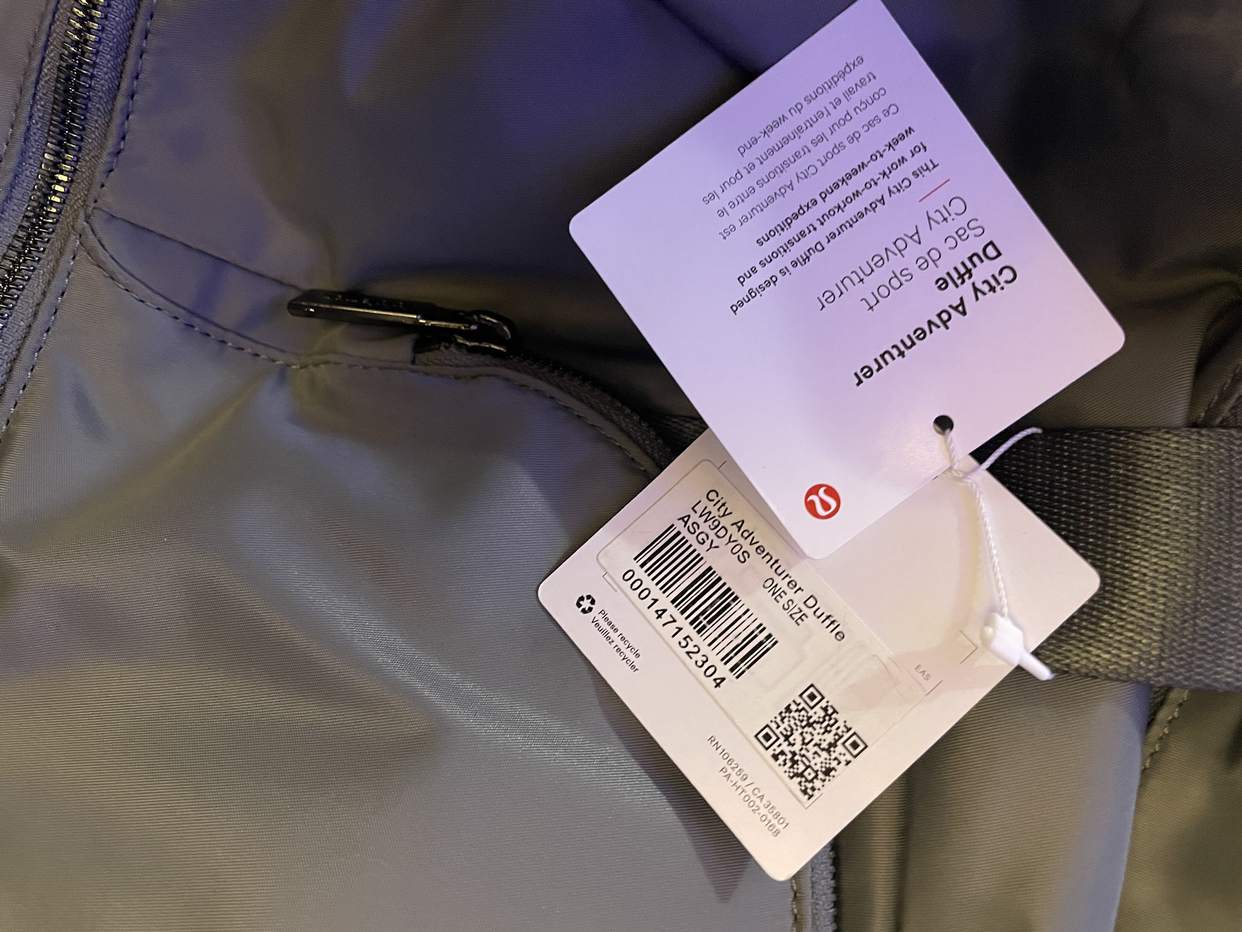 NWT Lululemon City Adventurer Duffle - Gray - photo 2