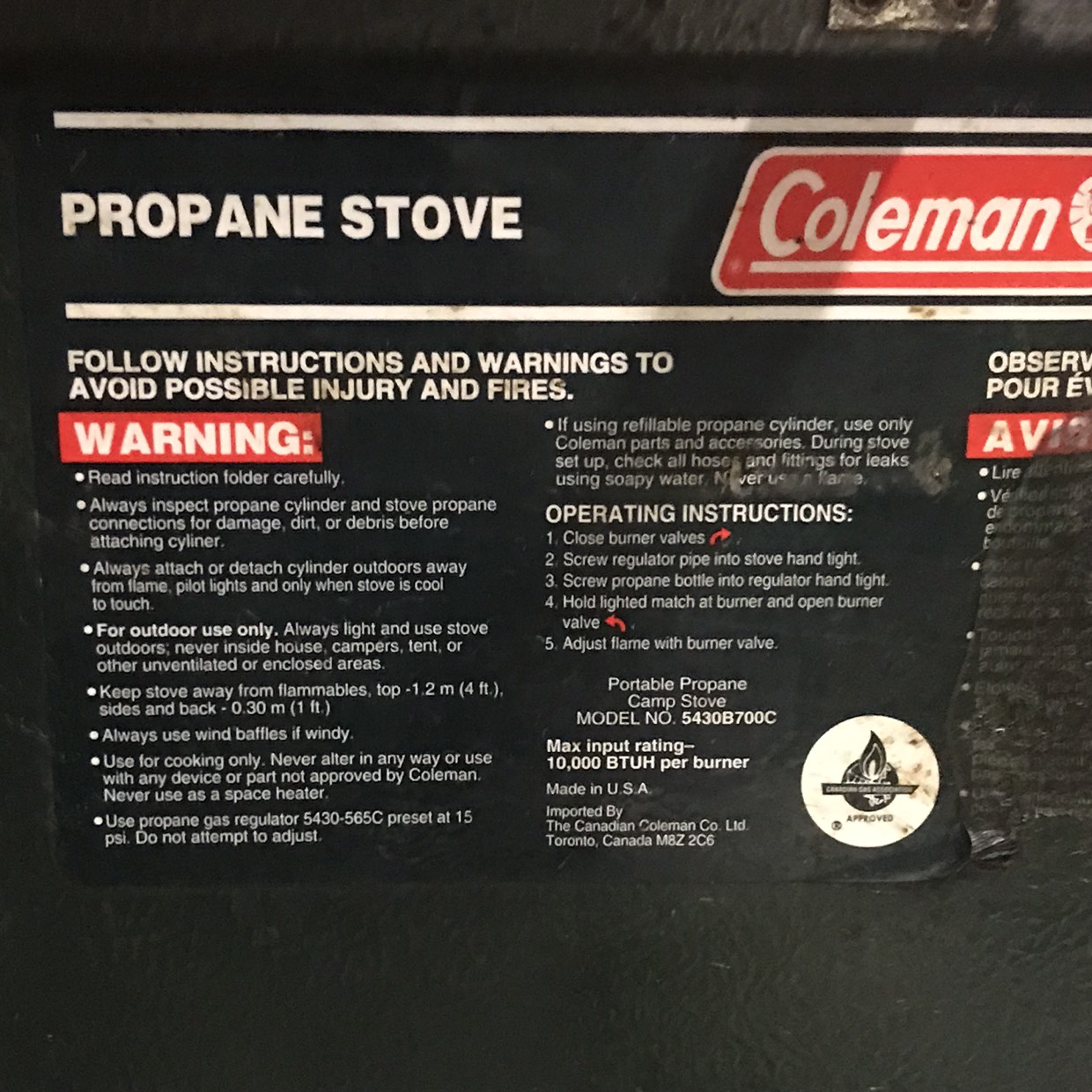 🥕Coleman propane stove - photo 2