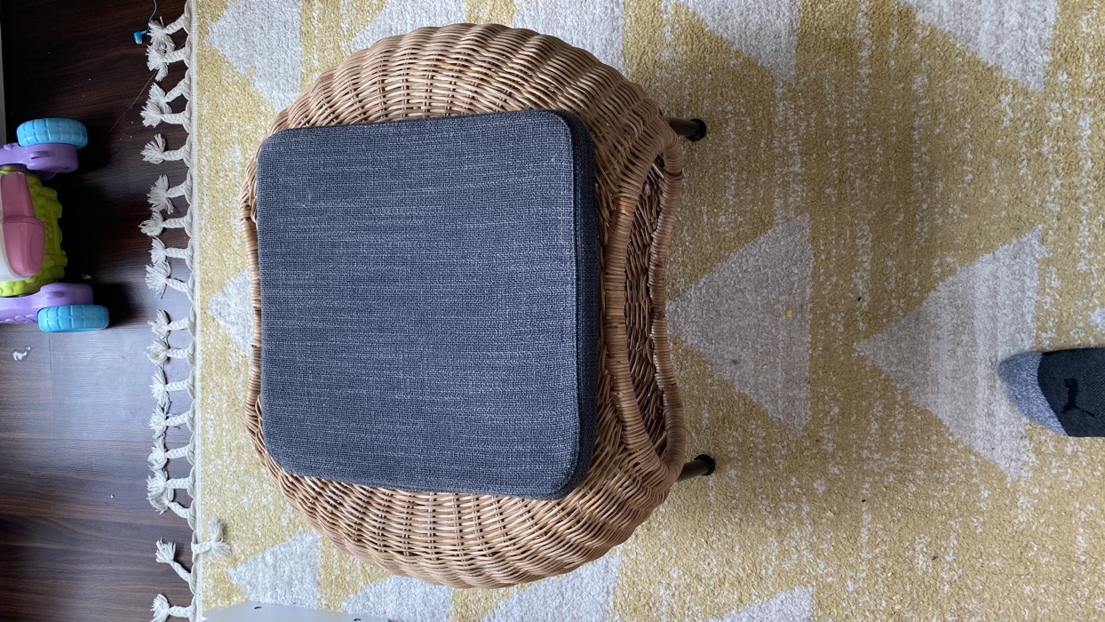 Wicker Foot Rest/ Side Table - photo 4