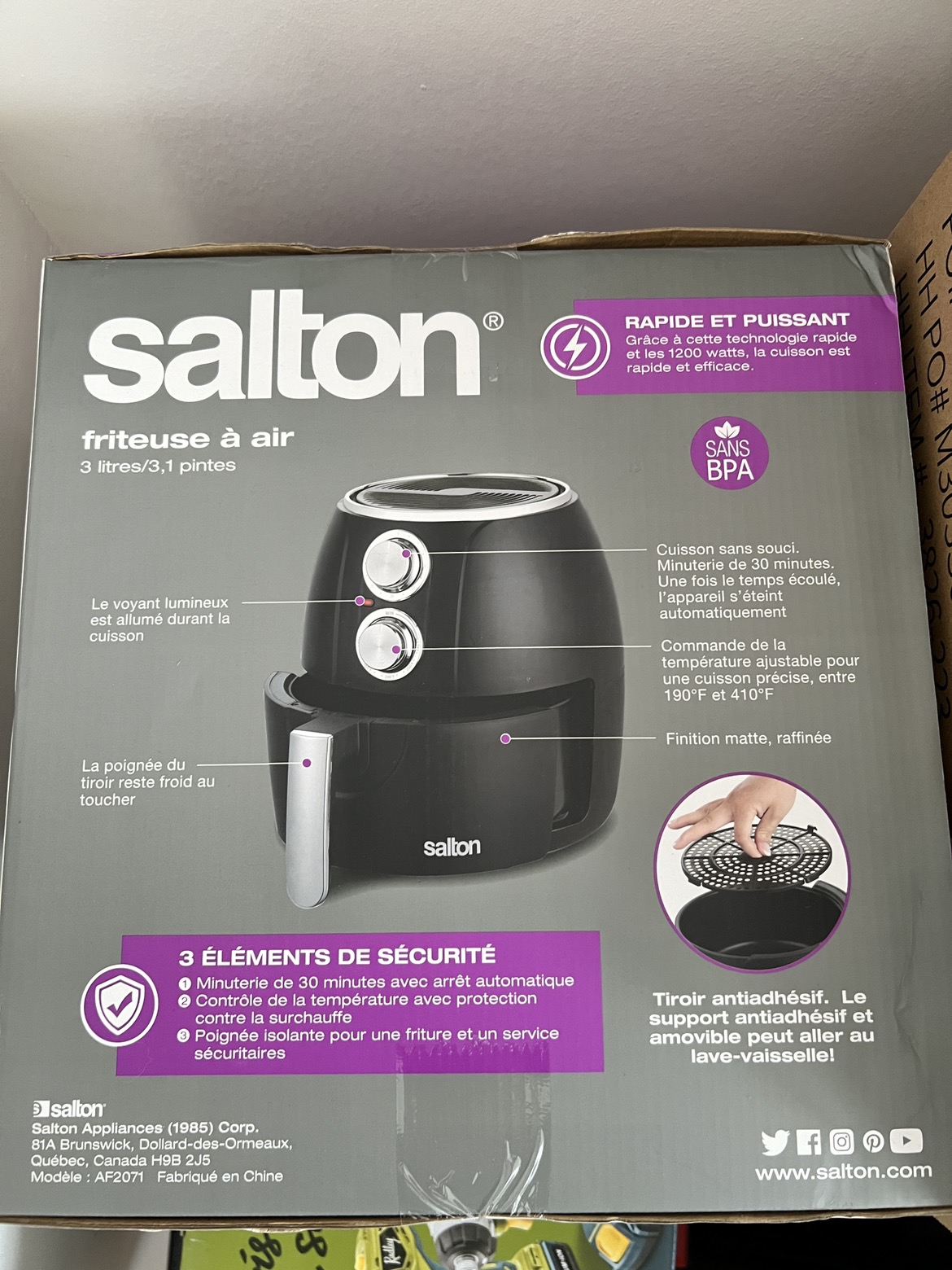 50% OFF BRAND NEW Salton Airfry 3L