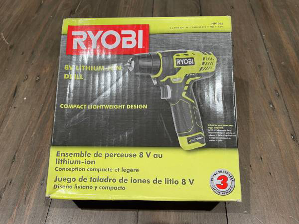 Ryobi 8V Cordless Drill Kit thumbnail