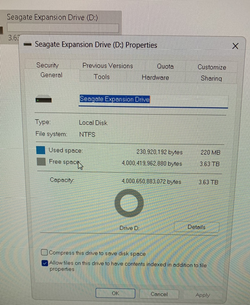 Seagate 4 TB external usb hard drive - photo 3