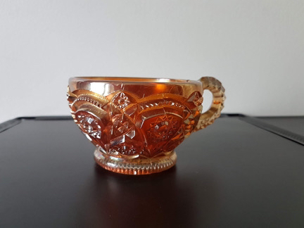 13” Punch Bowl Set, Pedestal and four punch glasses image indicator(3)