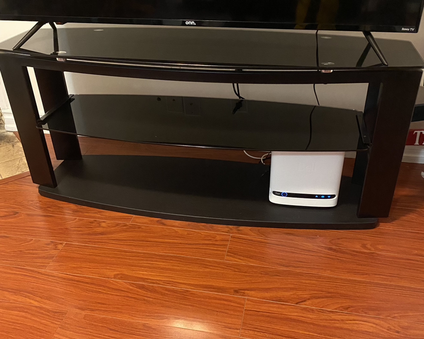 Tv stand - metal and glass
