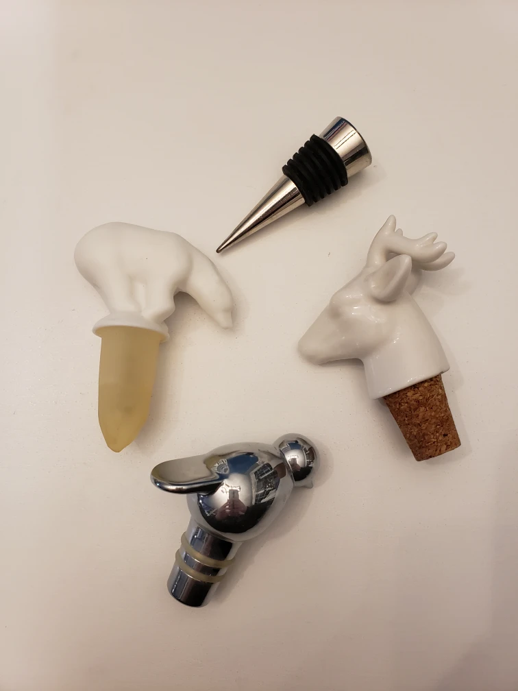 4 wine bottle stoppers thumbnail