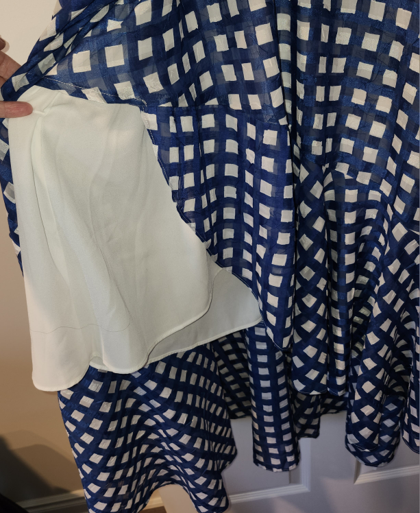 ELIZA J Sleeveless High-Low GINGHAM DRESS with Ruffle Hem. image indicator(4)