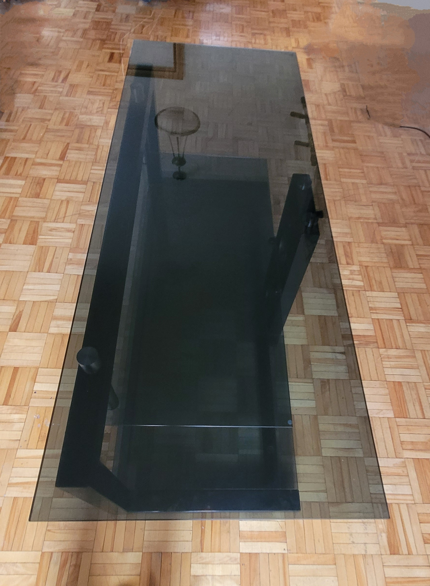 TV stand/console. Tempered Glass and Chrome image indicator(3)