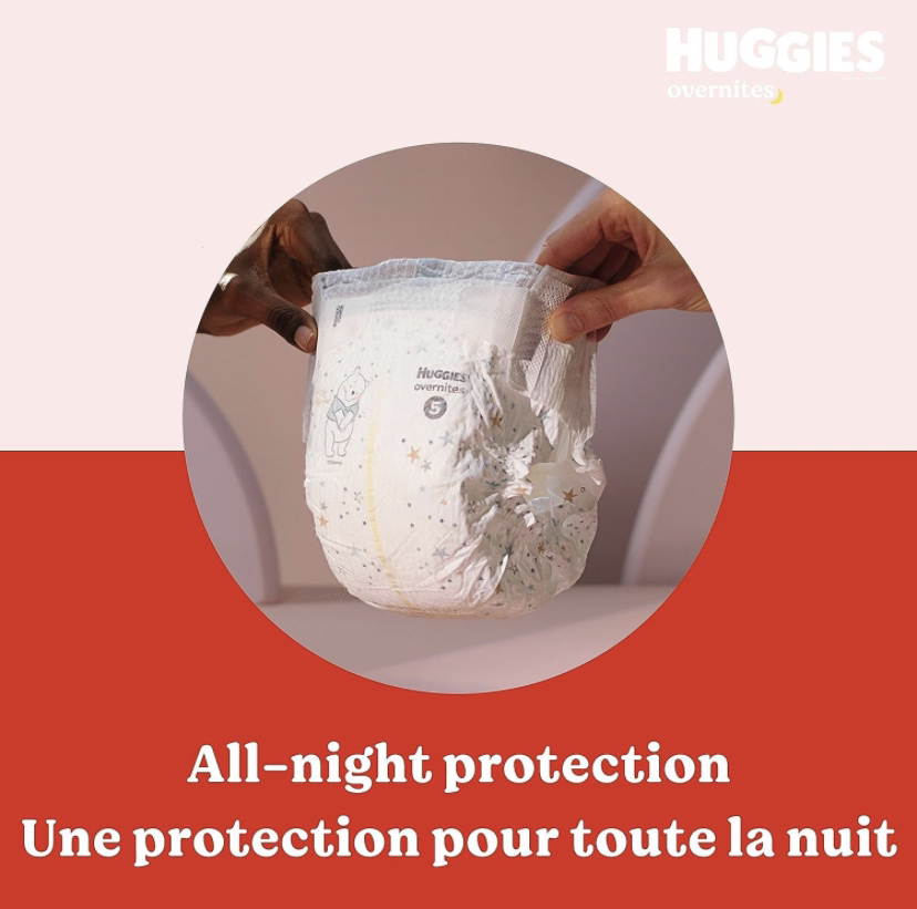 HUGGIES overnight size 3 baby diapers 24 pack image indicator(2)