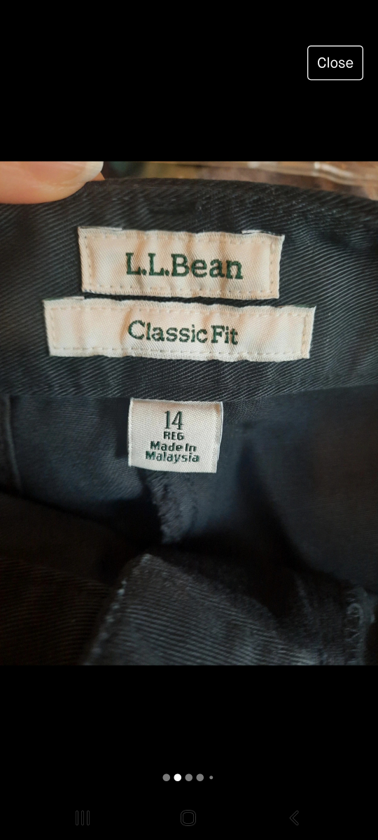 L.L.Bean Pants Adjustable 100% Cotton image indicator(2)