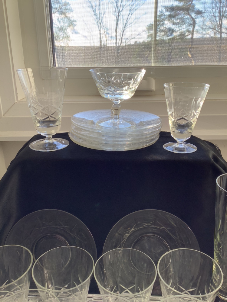 🏈Crystal glasses & dessert set 37 pieces, 8 of each image indicator(2)