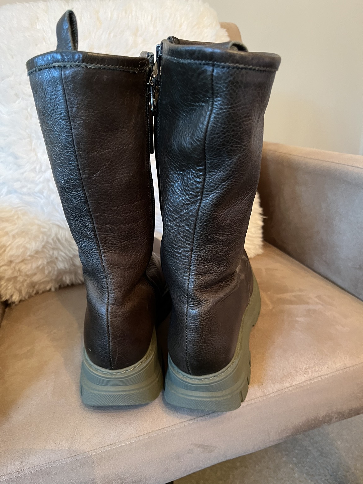 Leather Front Laced Up Boots image indicator(5)