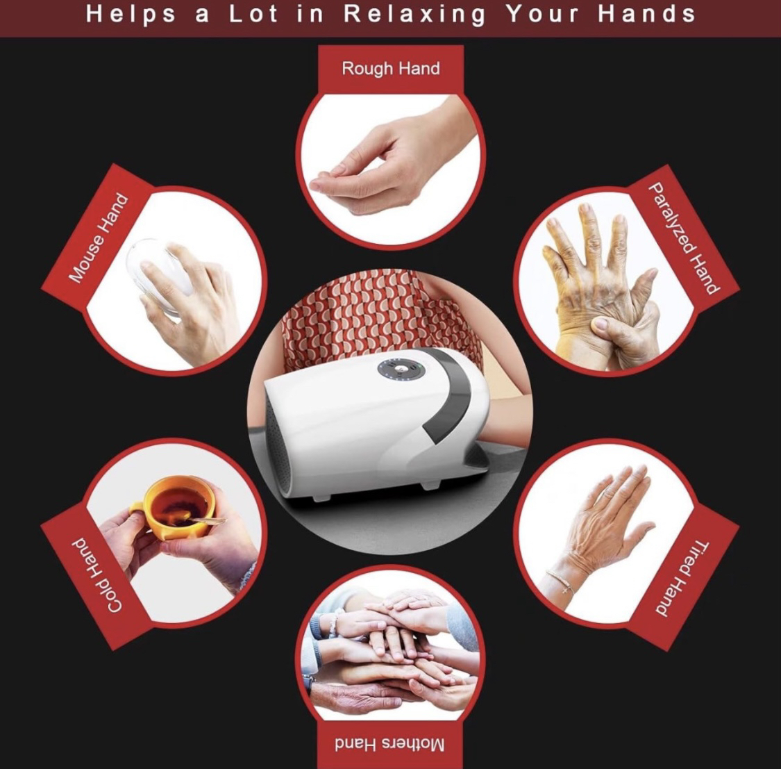 Hand Massager with Compression & Heating - photo 3