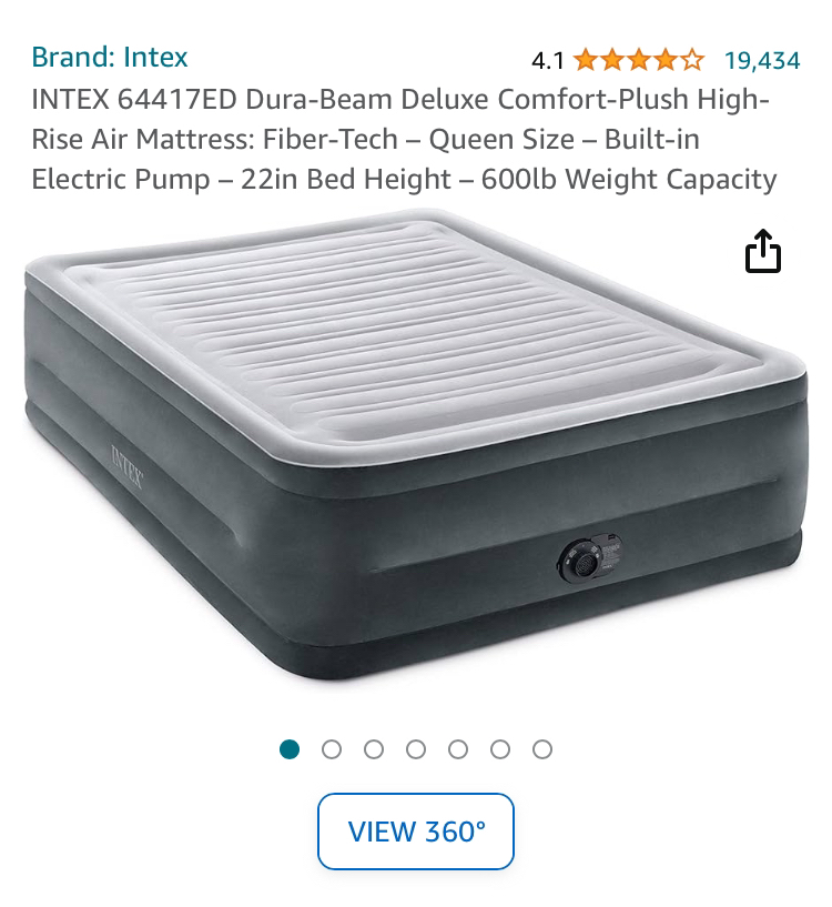 Intex Dura-Beam Deluxe air mattress