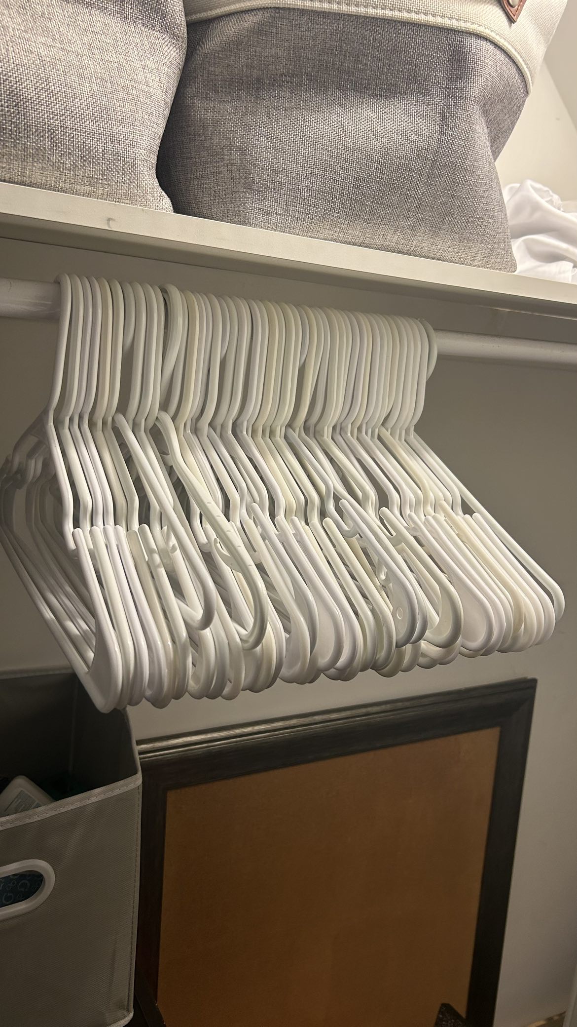 45 White Plastic Hangers thumbnail