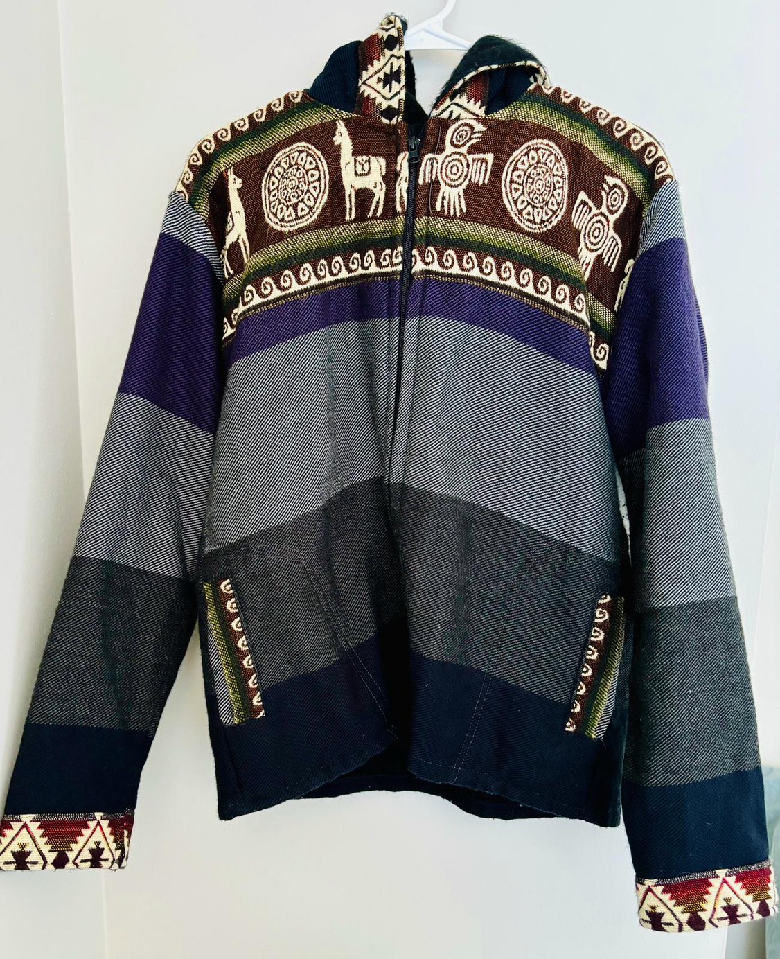 Handmade Ecuadorian Alpaca Unisex Hoodie image indicator(2)