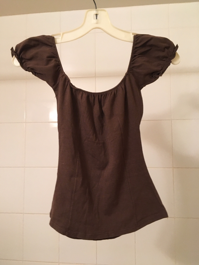 Zara women’s top dark brown thumbnail