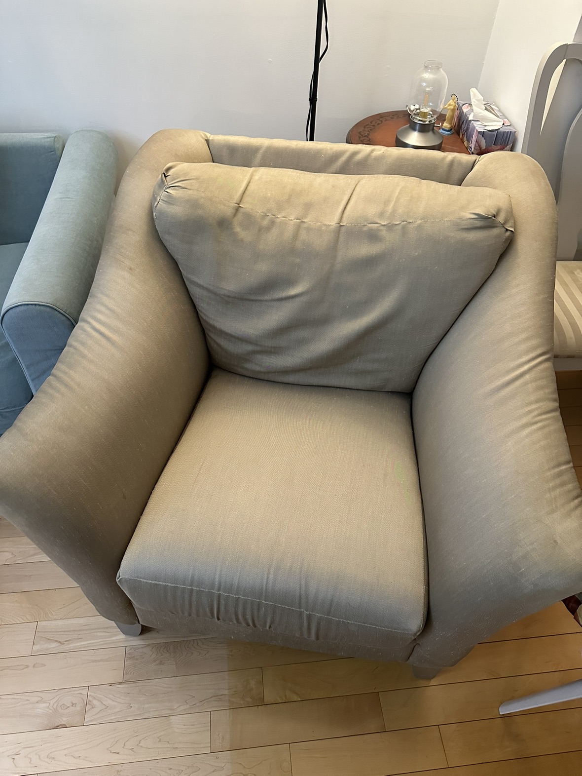 Large Loveseat - has a few mendable rips