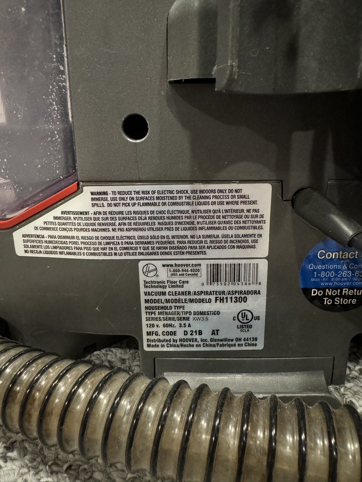 Hoover portable spot carpet/upholstery cleaner - photo 3