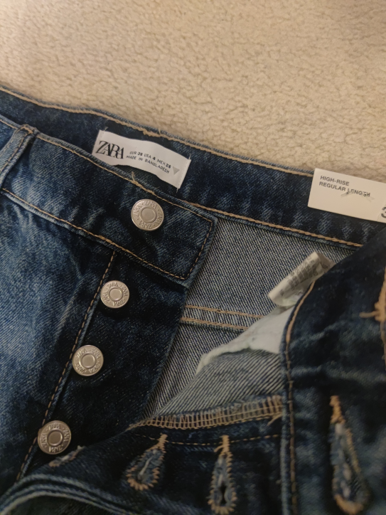 Zara TRF High Rise Straight Leg Jeans BNWT image indicator(3)