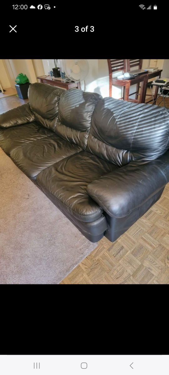 leather couch - photo 3
