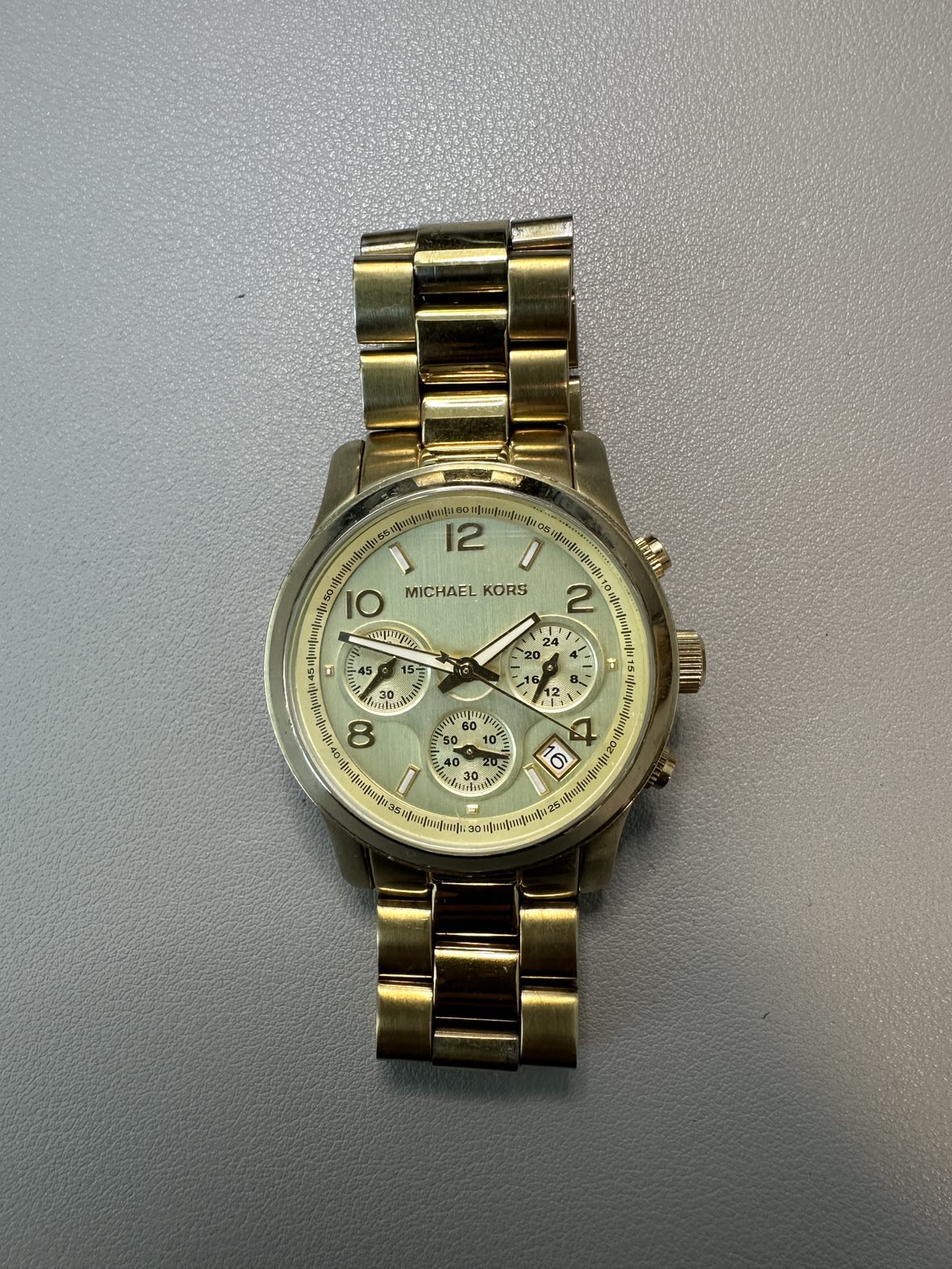 Michael Kors Metallic Oversized Gold-tone Watch