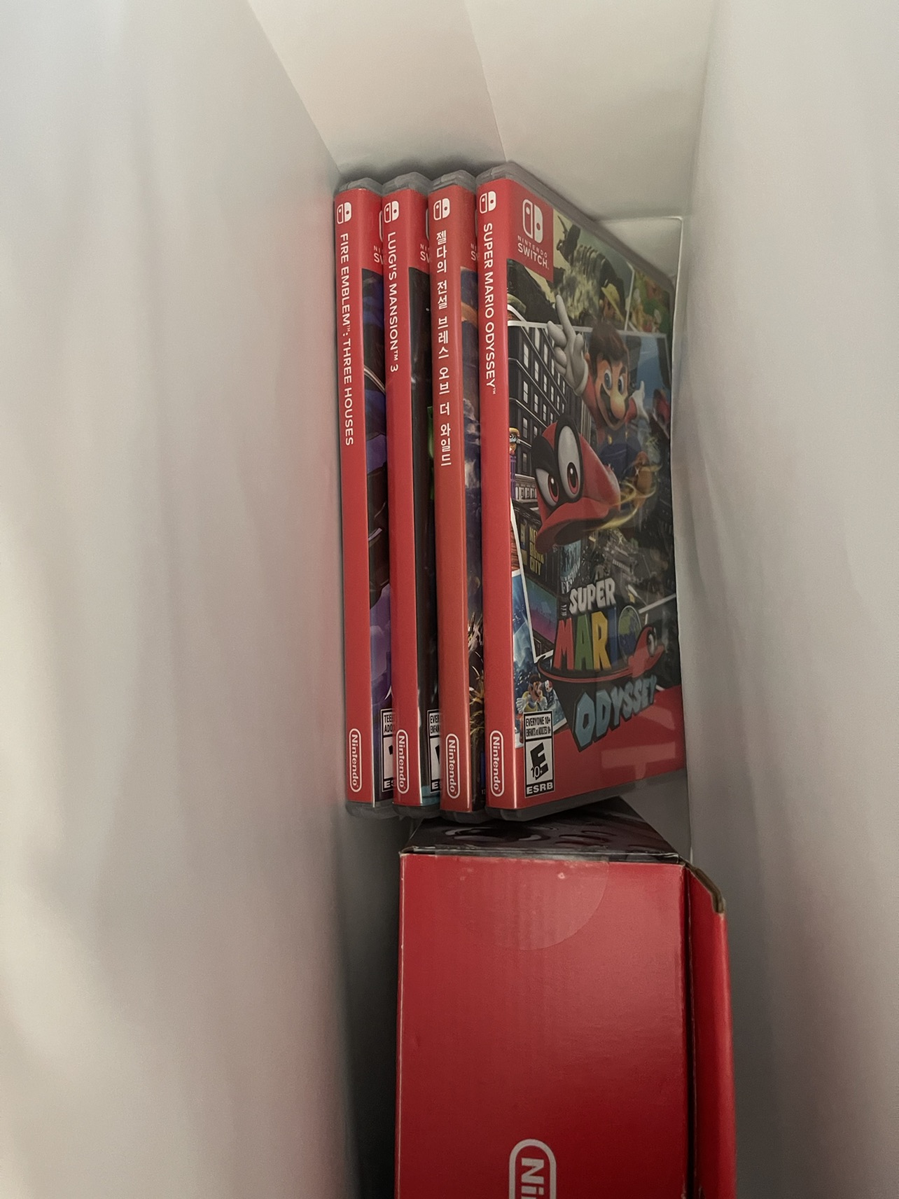 Nitendo Switch with full accessories, pro controllers, games image indicator(3)