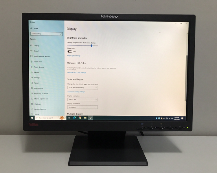 Monitor - Lenovo Thinkvision L197wA (19", 1440x900 Resolution) image indicator(2)