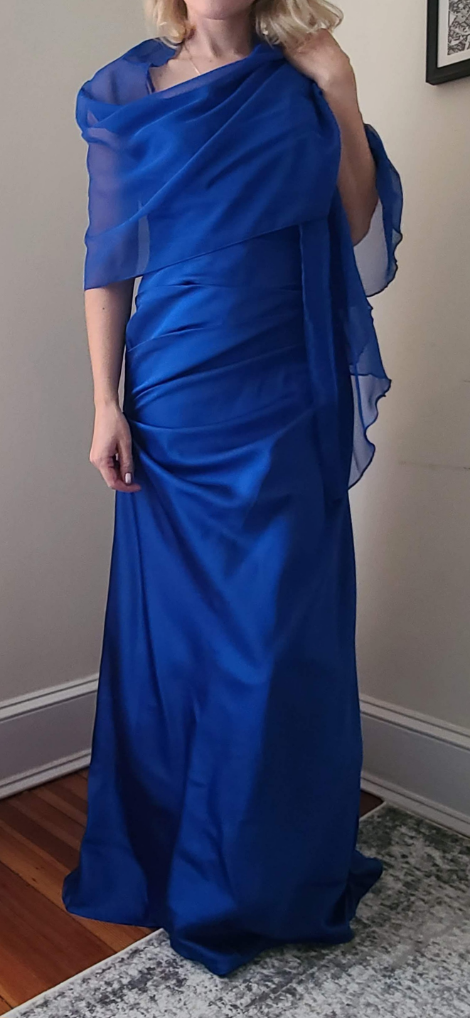 Blue long dress with shawl - available in size 2 and 8 - photo 5
