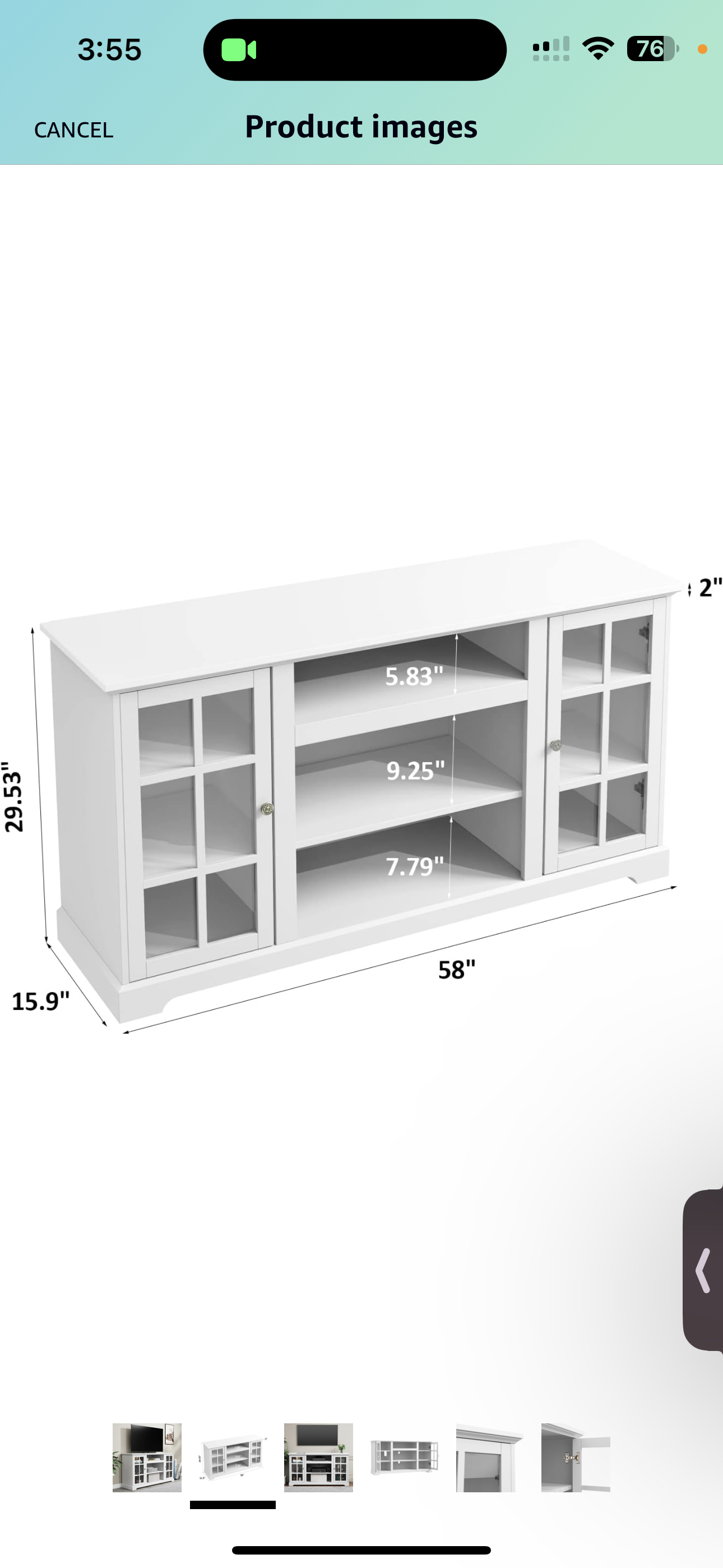 Modern Farmhouse TV Stand for 65” TV (originally $235) - photo 2