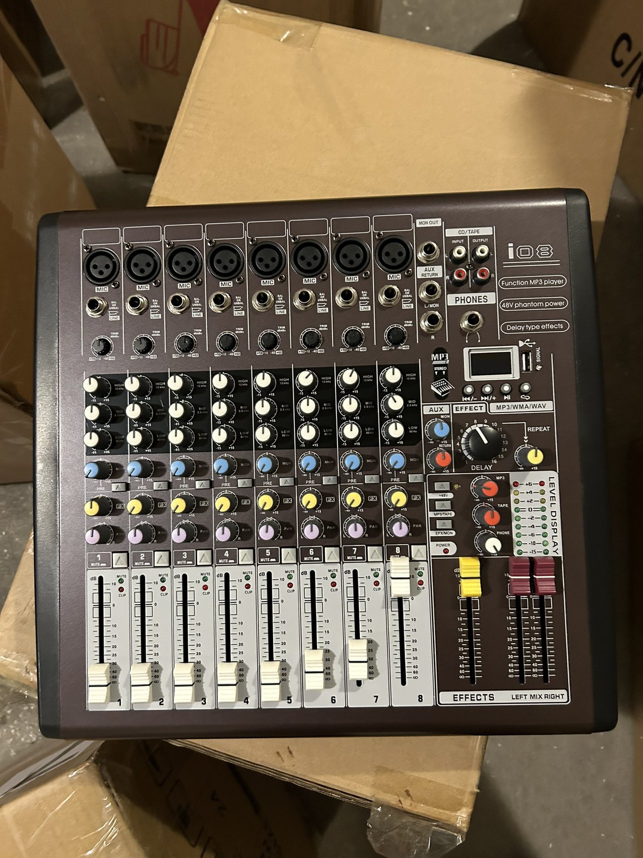 8 channels mixing console DJ mixer with Bluetooth