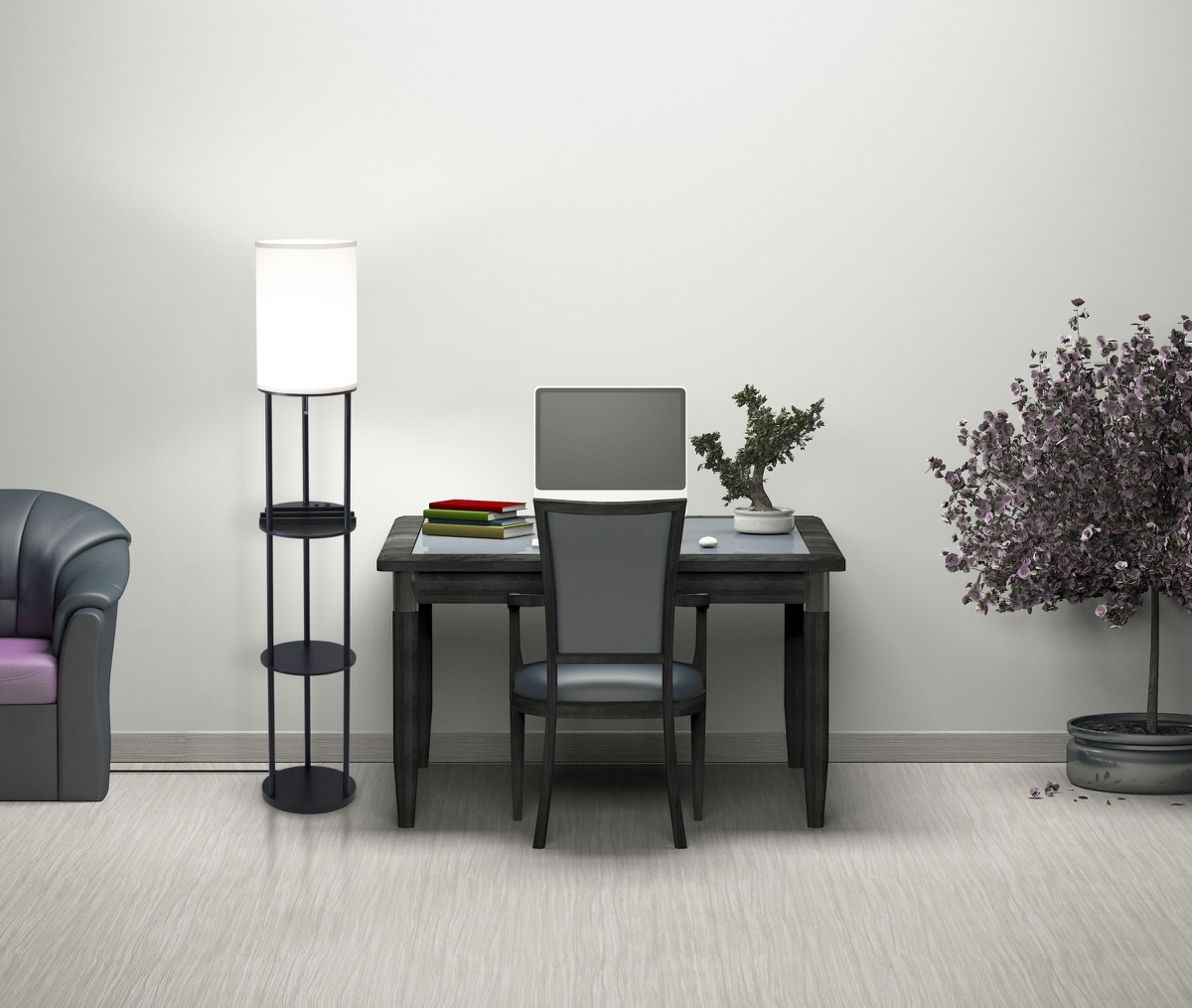 Charging Station Shelf Floor Lamp - photo 4