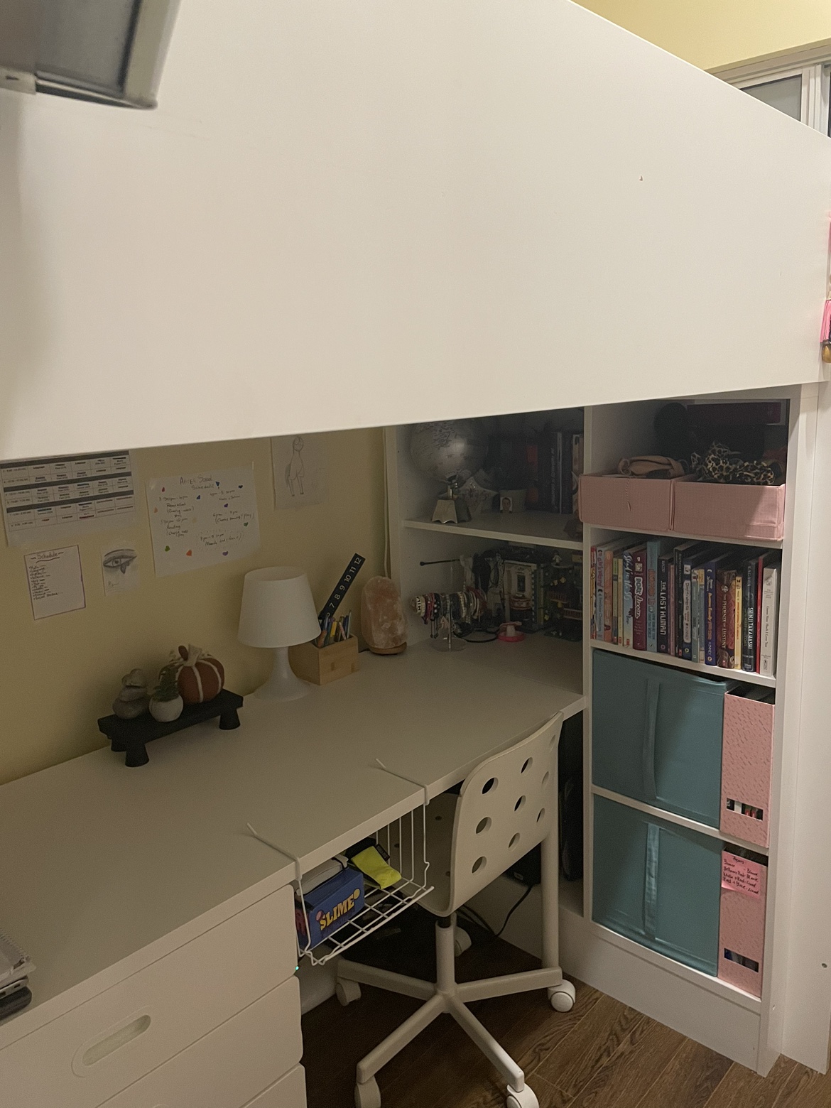 Ikea Loft bed with the desk and mattress - photo 2