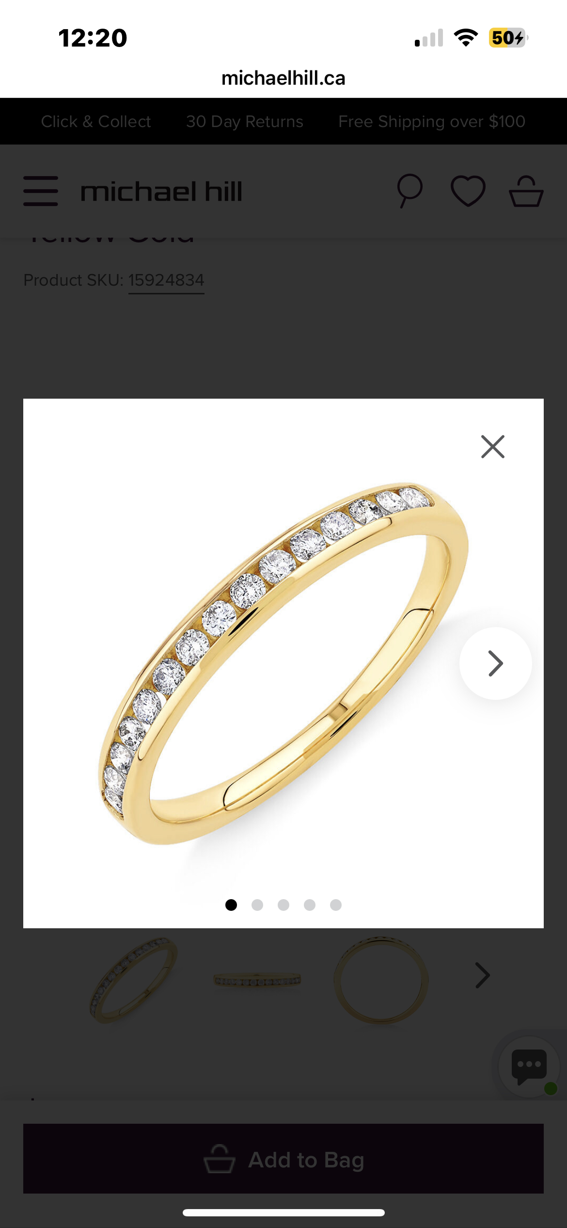 Michael Hill wedding band size 6.5 image indicator(2)