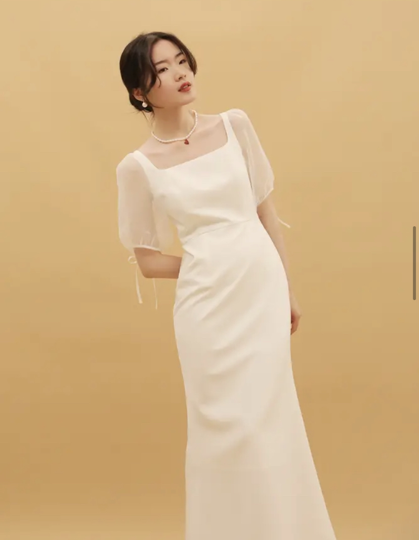 Ivory White Wedding Dress, Evening Dress - photo 4