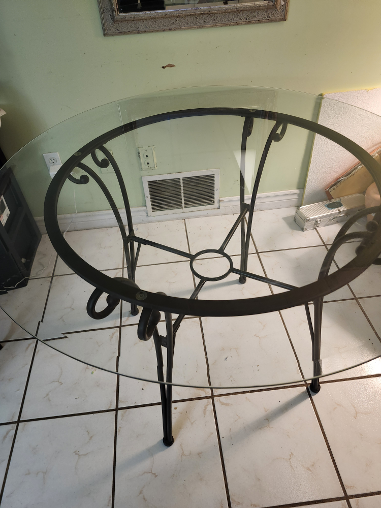 Dining Room Table - Glass Top - photo 2