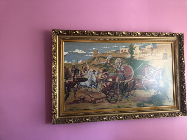 🏈Antique Framed needle point pictures image indicator(4)