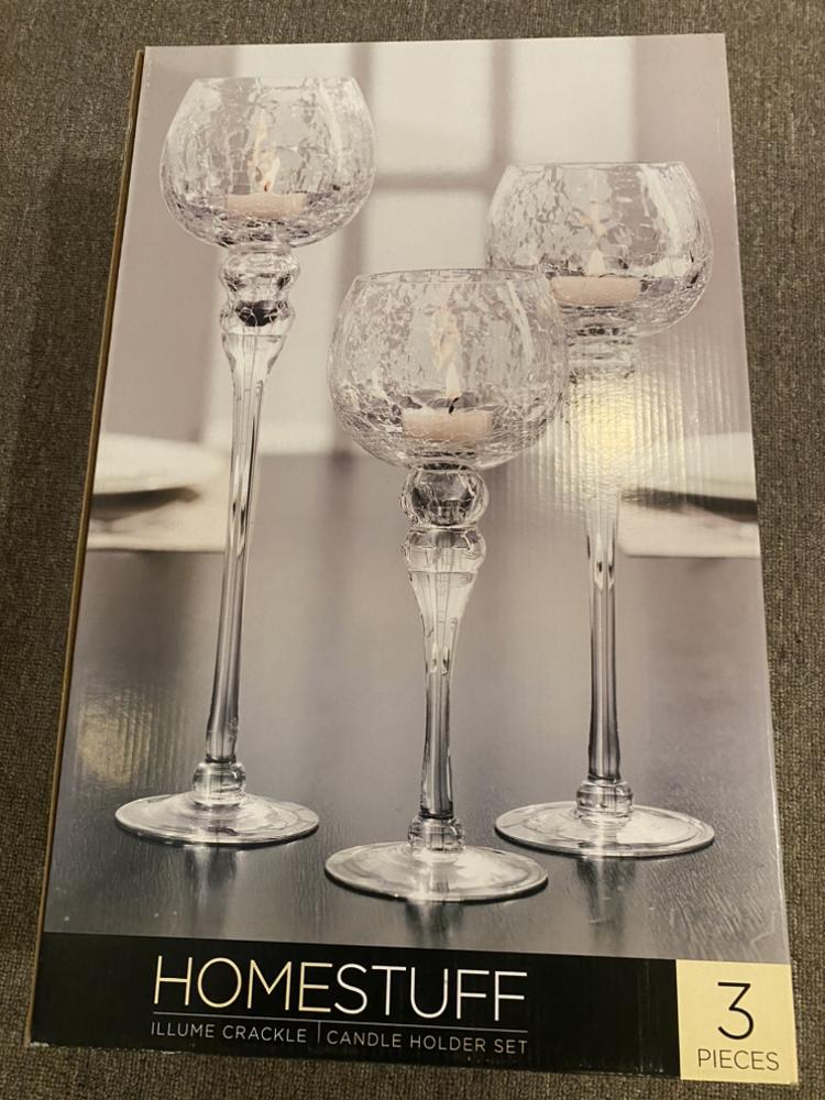 Glass candle holder