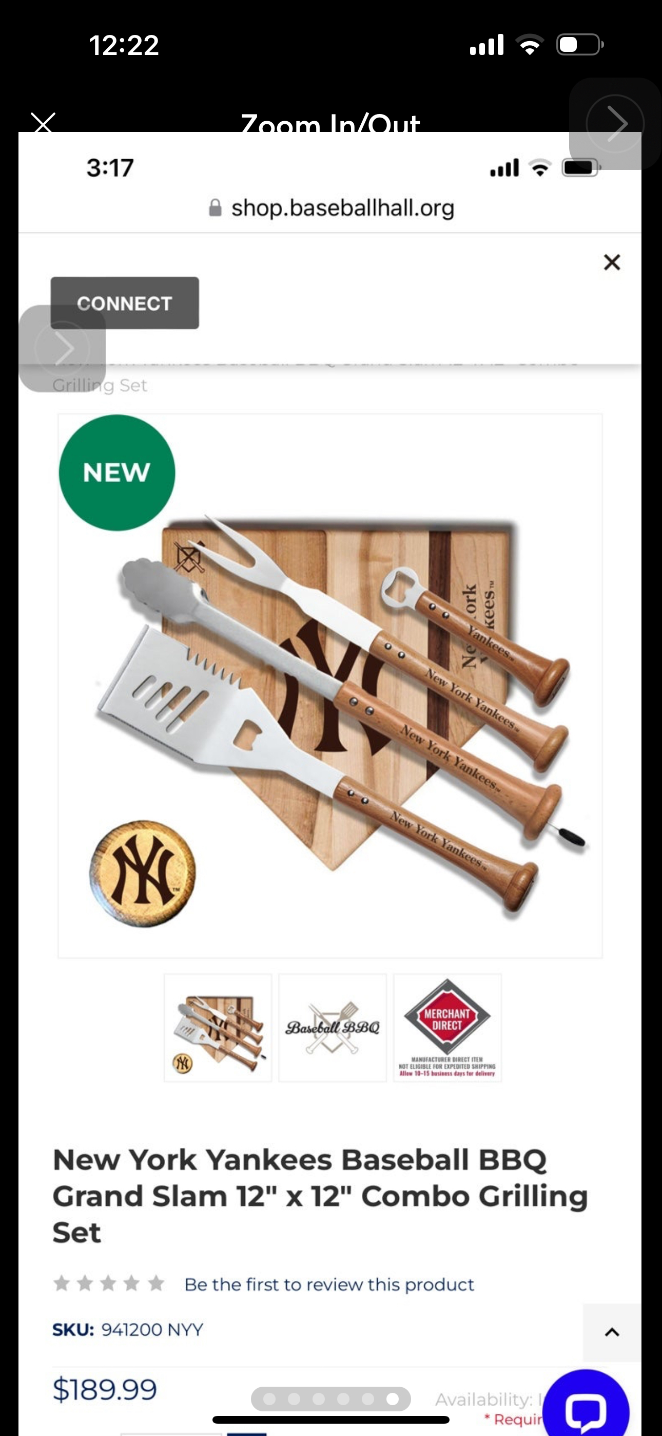 New in box MLB Yankees Grand Slam Baseball BBQ - photo 5