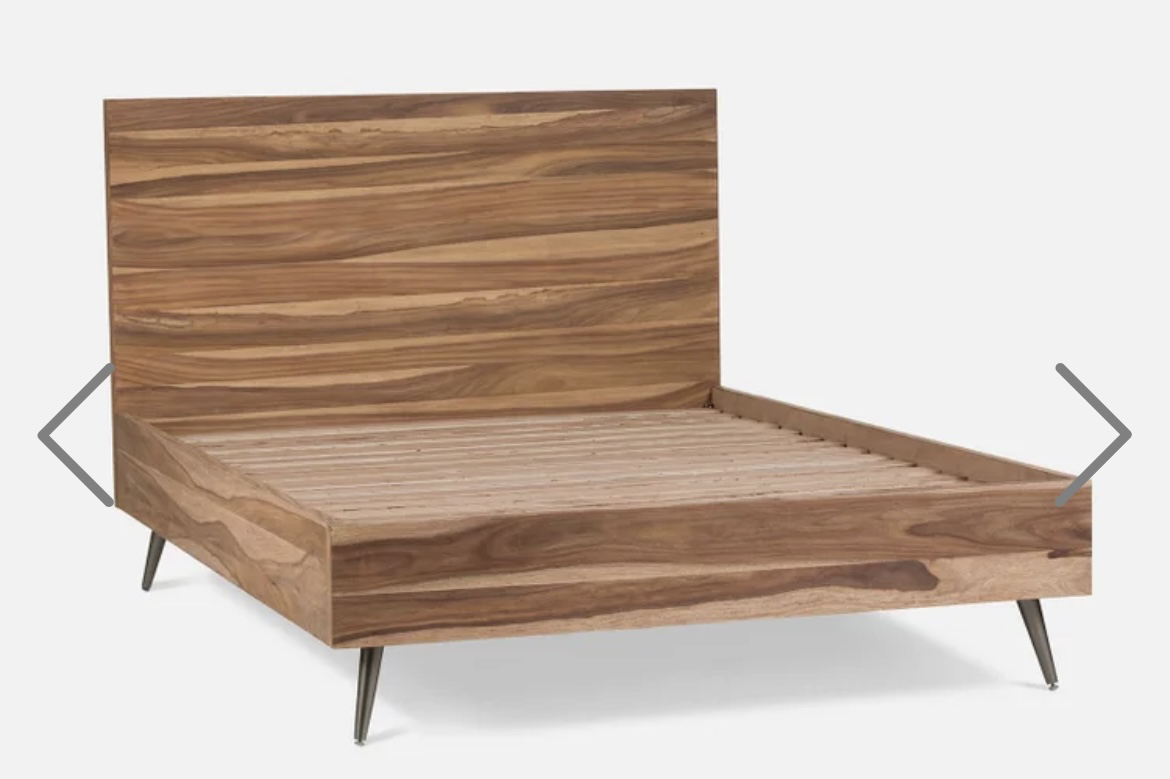 QUEEN sized bed brown indian rosewood thumbnail