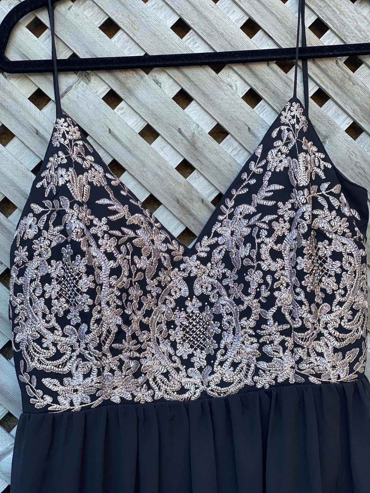 New w/Tags Long Black sequins FormalParty Gown, size Large image indicator(2)