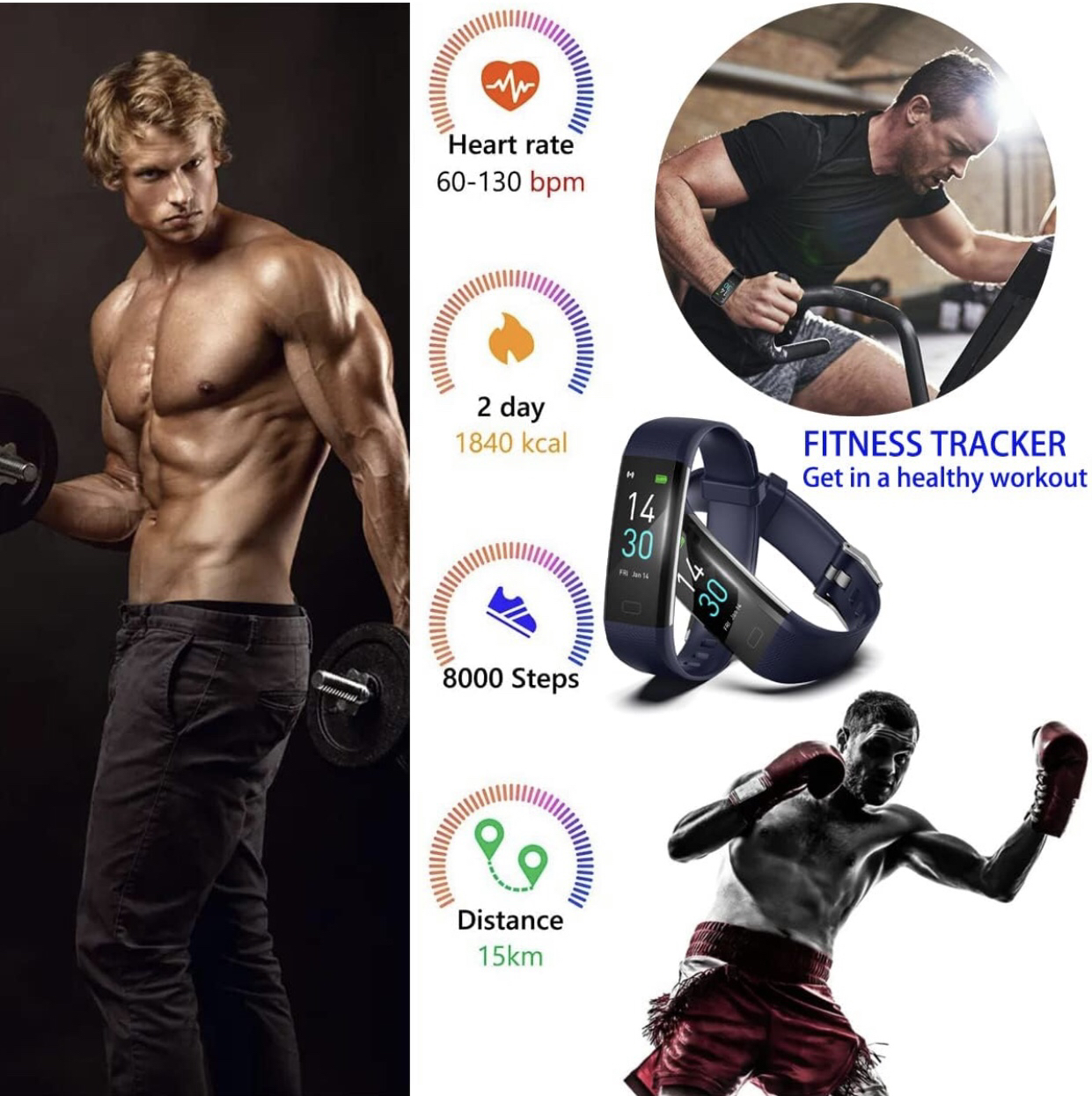 Fitness Tracker with Blood Pressure Heart Rate Sleep Monitor image indicator(5)