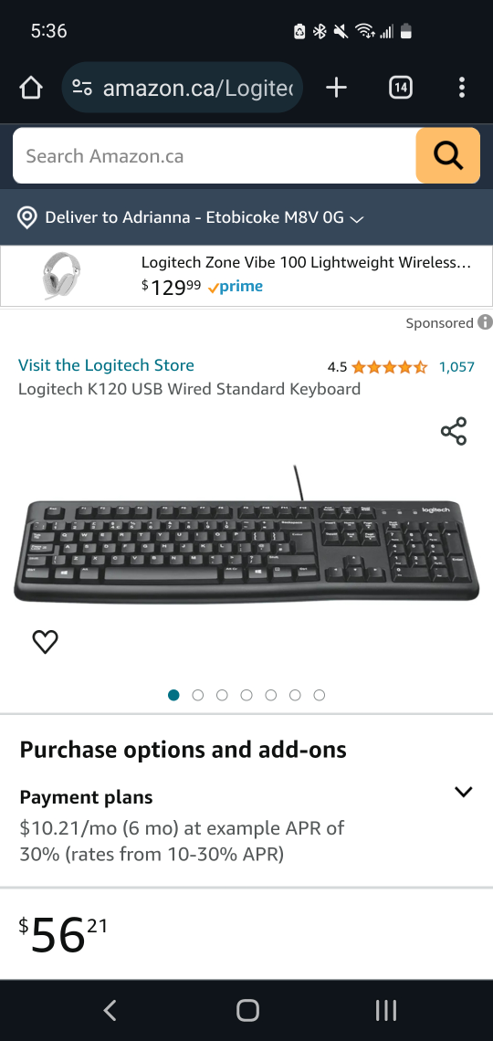 Logitech Wired Keyboard thumbnail