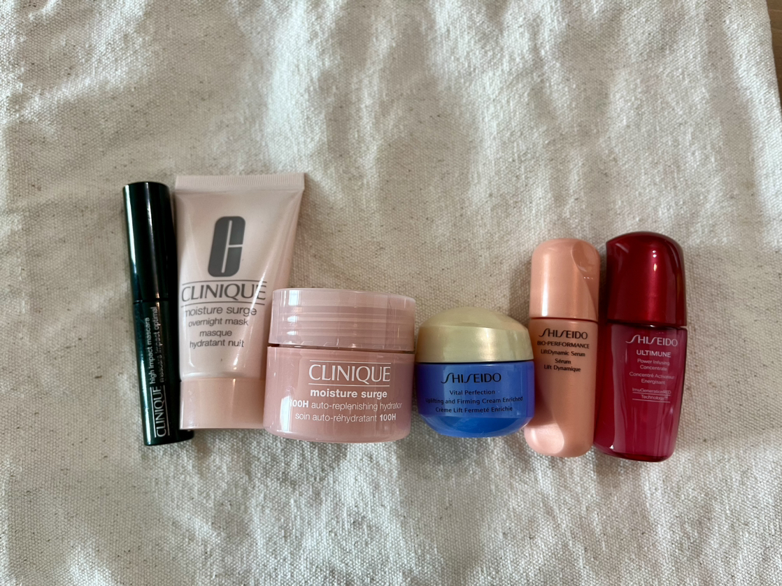 Clinique & Shiseido | Unopened Travel sized cosmetic products